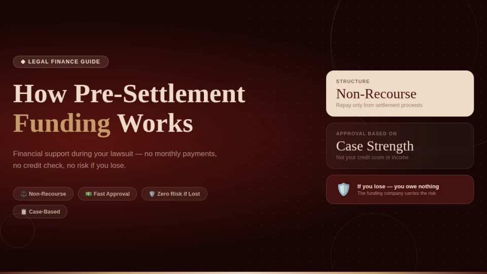 How Pre-Settlement Funding Works