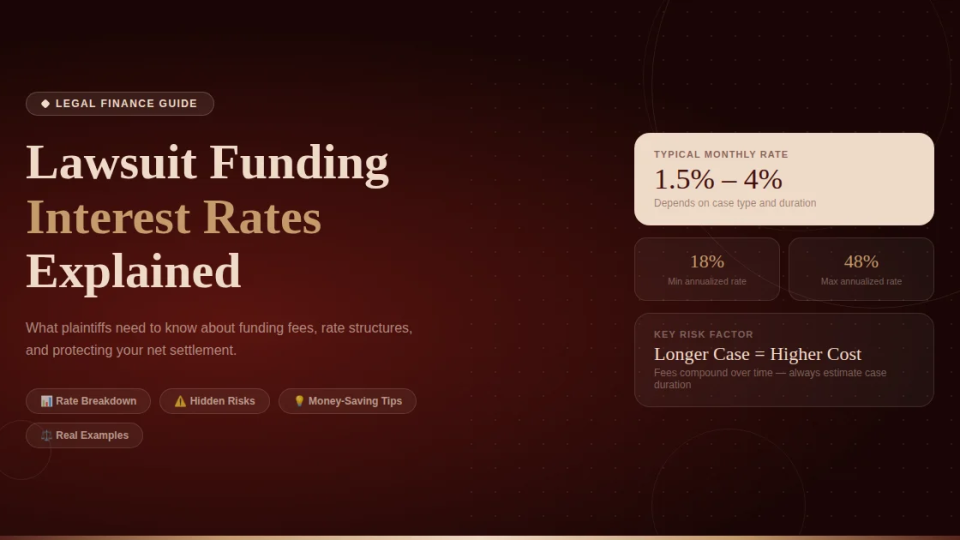 Lawsuit Funding Interest Rates