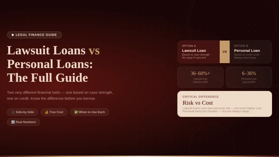 Lawsuit Loans vs Personal Loans